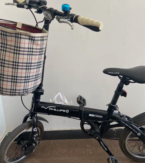 飞利浦折叠变携自行车,高低可升降,非常方便...