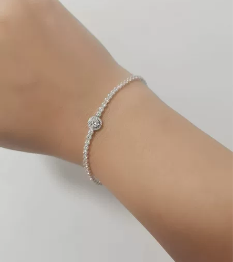 Pandora潘多拉闪光光环网球手链599...