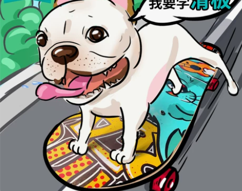 TT滑板 宠物滑板法斗犬英斗专业滑板狗狗法...