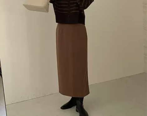 高腰直筒 弹力 日系半身裙 铅笔裙 全新全...