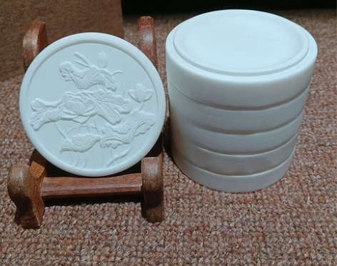 肇庆端砚白端银莲花语6件套礼盒装彩墨砚量大...