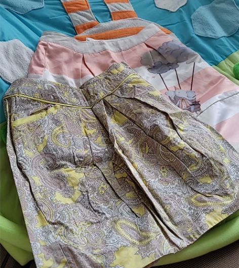 hm花苞裙forever21浅冰蓝伞裙被颜...