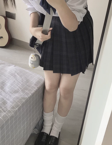 学院裙 半身裙学院萌款格裙 现货秒发