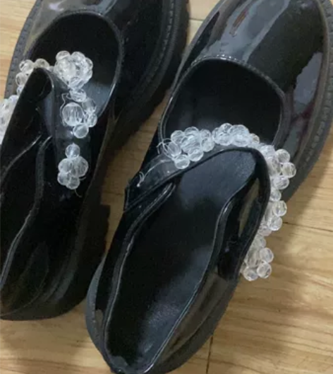 小皮鞋女英伦风2021春新款日系黑色冰花水...