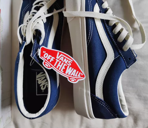 Vans 万斯style36深蓝经典款男鞋...