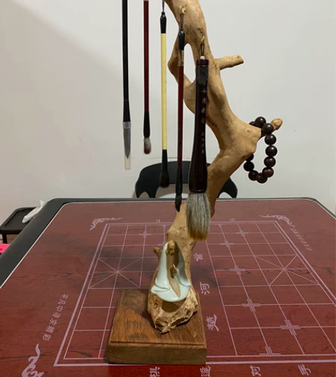 毛笔架,手工笔架,挂笔架,杜鹃根笔架,挂架...