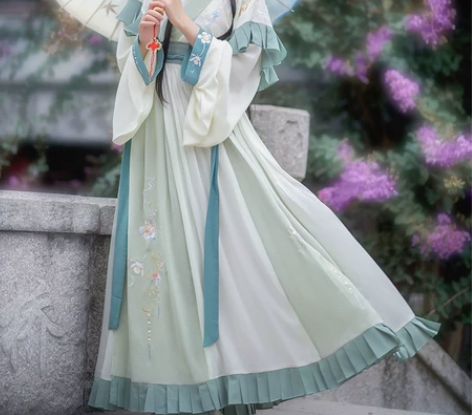 吃土出]花卿 汉服 晋制交领半袖齐腰襦裙晋...