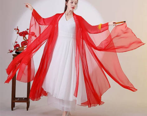禅舞服装女复古文艺仙飘逸茶服超仙禅修服外披...