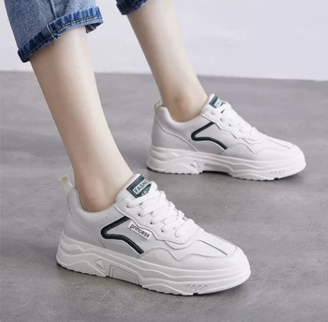 ZHR小白鞋女 冬季新款真皮透气平底百搭女...