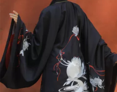 兰若庭 汉服 乘黄 明制 披风 绣花 大袖...
