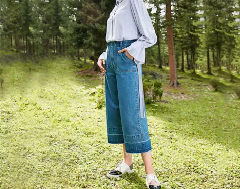 Vero Moda2017秋季新款毛边七分...