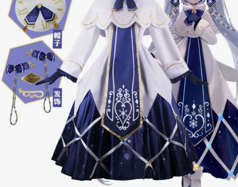 [出]初音未来cos服2021雪初音  全...