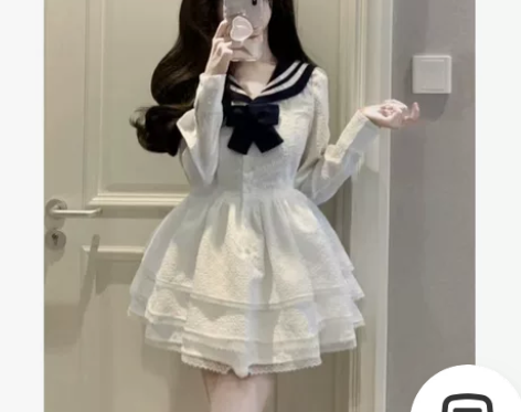 蓬蓬裙纯欲蛋糕连衣裙女秋冬法式公主裙长袖生...