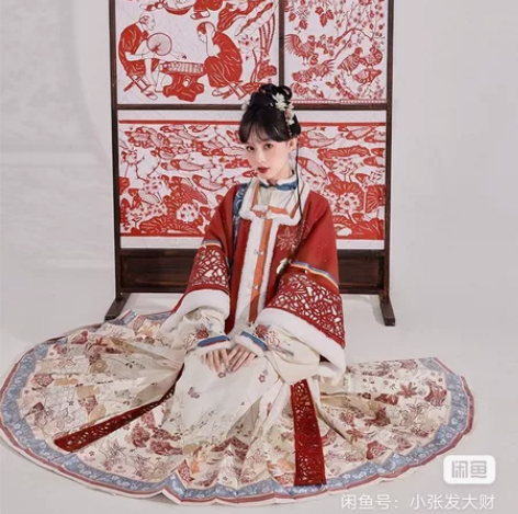 七月夕汉服 小轩窗 明制立领短衫方领琵琶袖...