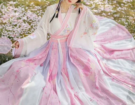 意阑珊 魏晋风汉服女正品原创交领齐腰襦裙重...