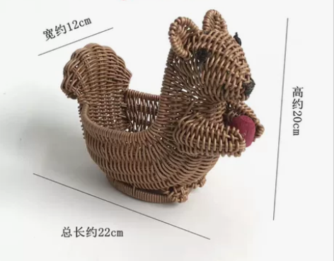 果篮果盘仿藤编织篮子创意手工客厅茶几摆放水...