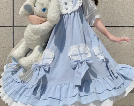 原创设计 可爱鬼lolita连衣裙jsk吊...