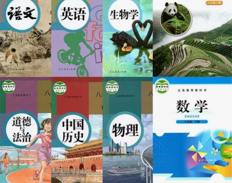 二手书包邮山东省青岛市区初二8八年级下册全...
