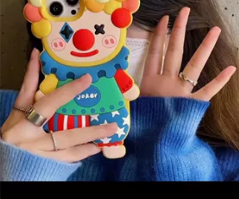 立体小丑液态软硅胶防摔手机壳13pro m...