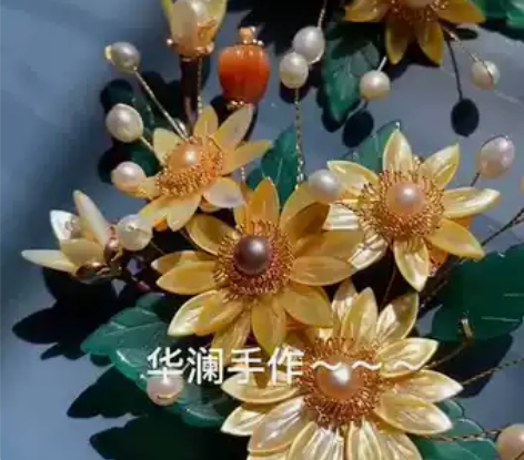 汉服发饰发梳发夹 手工定制工期短私聊问价借...