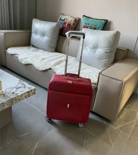 高颜值行李箱结婚红箱子旅行箱大红色18寸拉...