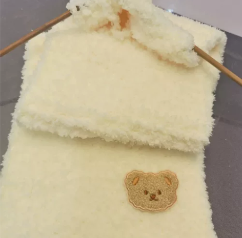 成品【现货包邮】纯手工代织围巾小熊围巾成品...
