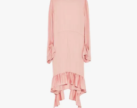 ZARA 女装 荷叶边中长版连衣裙 023...