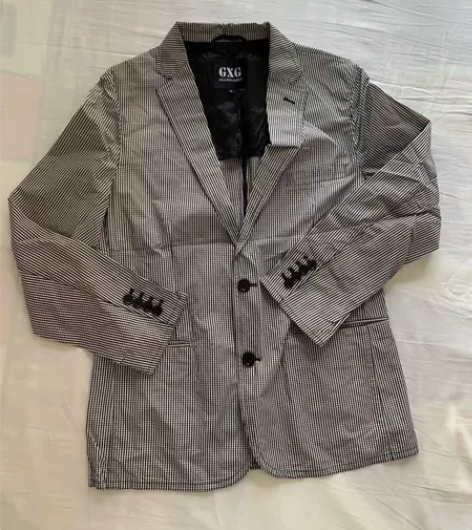 GXG男士休闲小格子西服 l 码 99新...