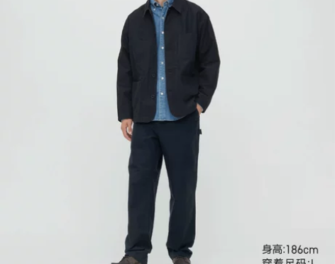 【狂欢价】优衣库 男装/女装 宽松工装长裤...