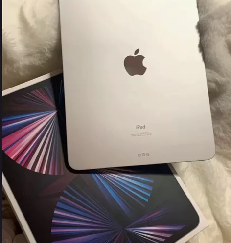 女生一手自用iPad pro 2021银色...