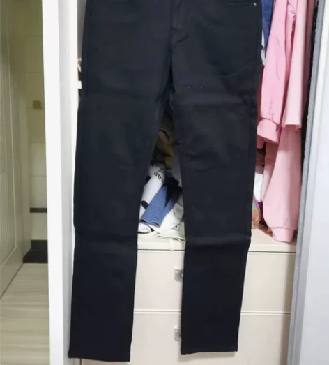 男士牛仔裤加绒加厚30码，黑色牛仔裤显瘦百...