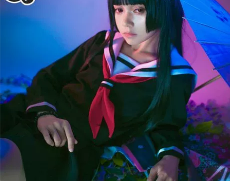 三町目 地狱少女阎魔爱cos 公主切假发...