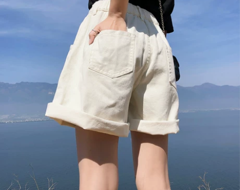 大码高腰牛仔短裤女宽松显瘦胖妹妹mm夏装2...