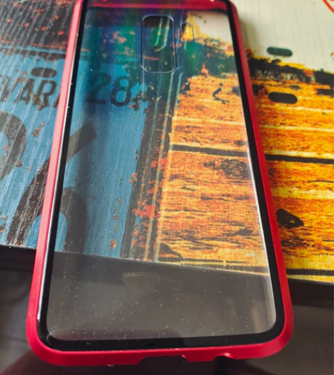 三星S9+双面玻璃钢化膜玻璃手机保护壳，透...