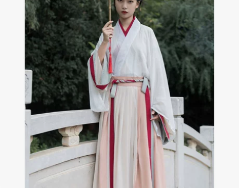 【秋色】五五年汉服女晋制交领齐腰一片式襦裙...