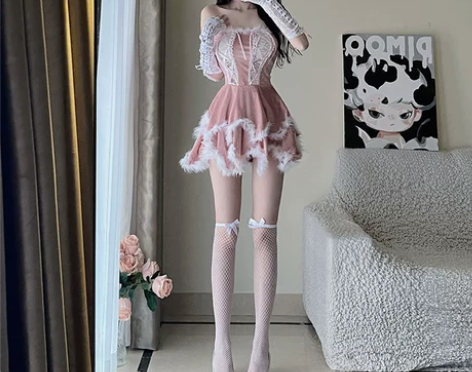 cosplay粉色兔女郎制服性感纯欲猫咪女...