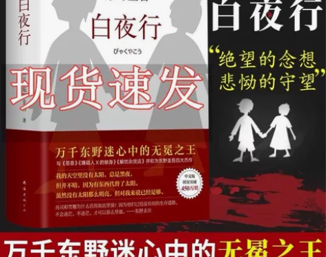 东野圭吾小说书籍 侦探小说白夜行【精装典...
