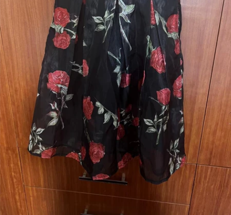 印花百褶裙a型高腰碎花半身裙中裙女秋季新款...