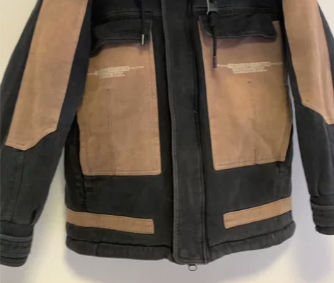 日系工装男羽绒服灰鸭绒保暖秋冬加厚外套 应...
