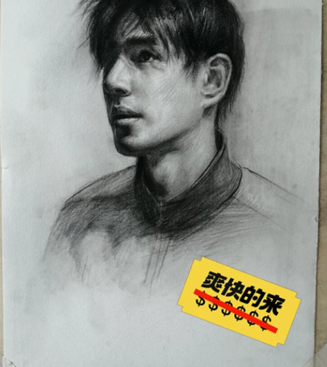 专业代画肖像素描头像可来图定制,单张可包邮...