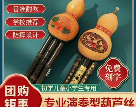 葫芦丝乐器初学者C调降b调小学生专用儿童成...