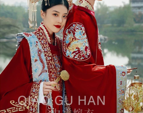套装明制汉服婚服2021新款男女情侣全套凤...