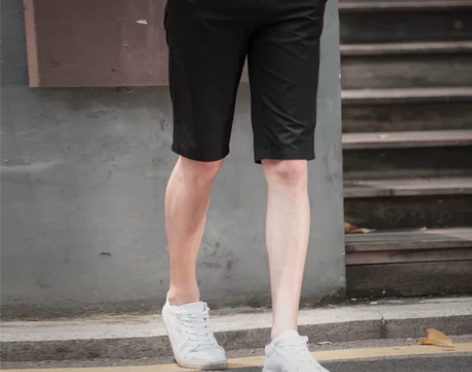 千纸鹤夏季薄款全棉休闲短裤男士简约青年直筒...