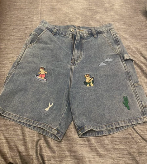 LILBETTER牛仔短裤S码 男女同款...