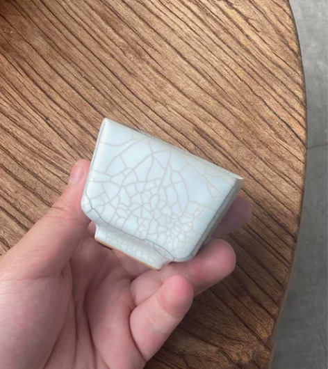 龙泉青瓷 付义超老师作品  四方杯  传世...