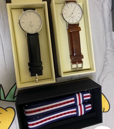 朋友送的DW手表,带CLASSIC系列皮质...