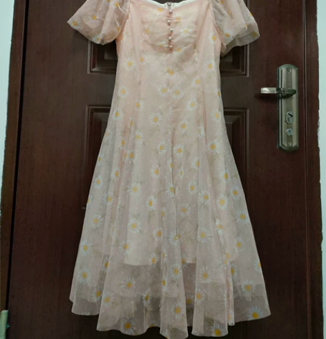 香影 【夏装】小雏菊连衣裙夏印花仙女裙收腰...