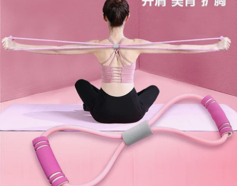 八字拉力器弹力绳扩胸器瘦身瑜伽弹力绳男女8...