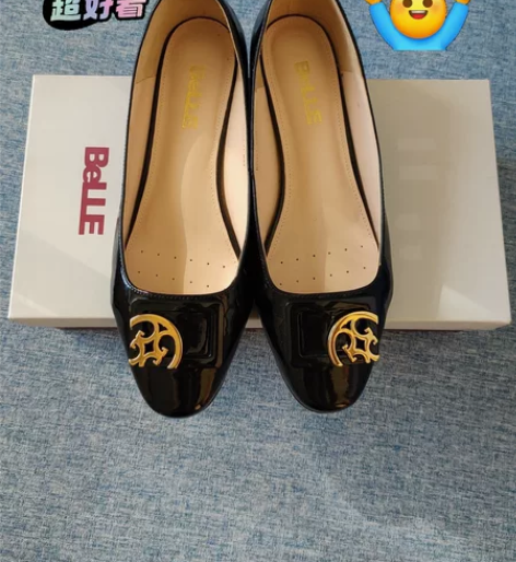 百丽漆皮牛皮革单鞋，全新36码。低价转让有...