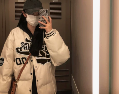 【跨年狂欢】临典国潮白色棒球棉服女冬季加厚...